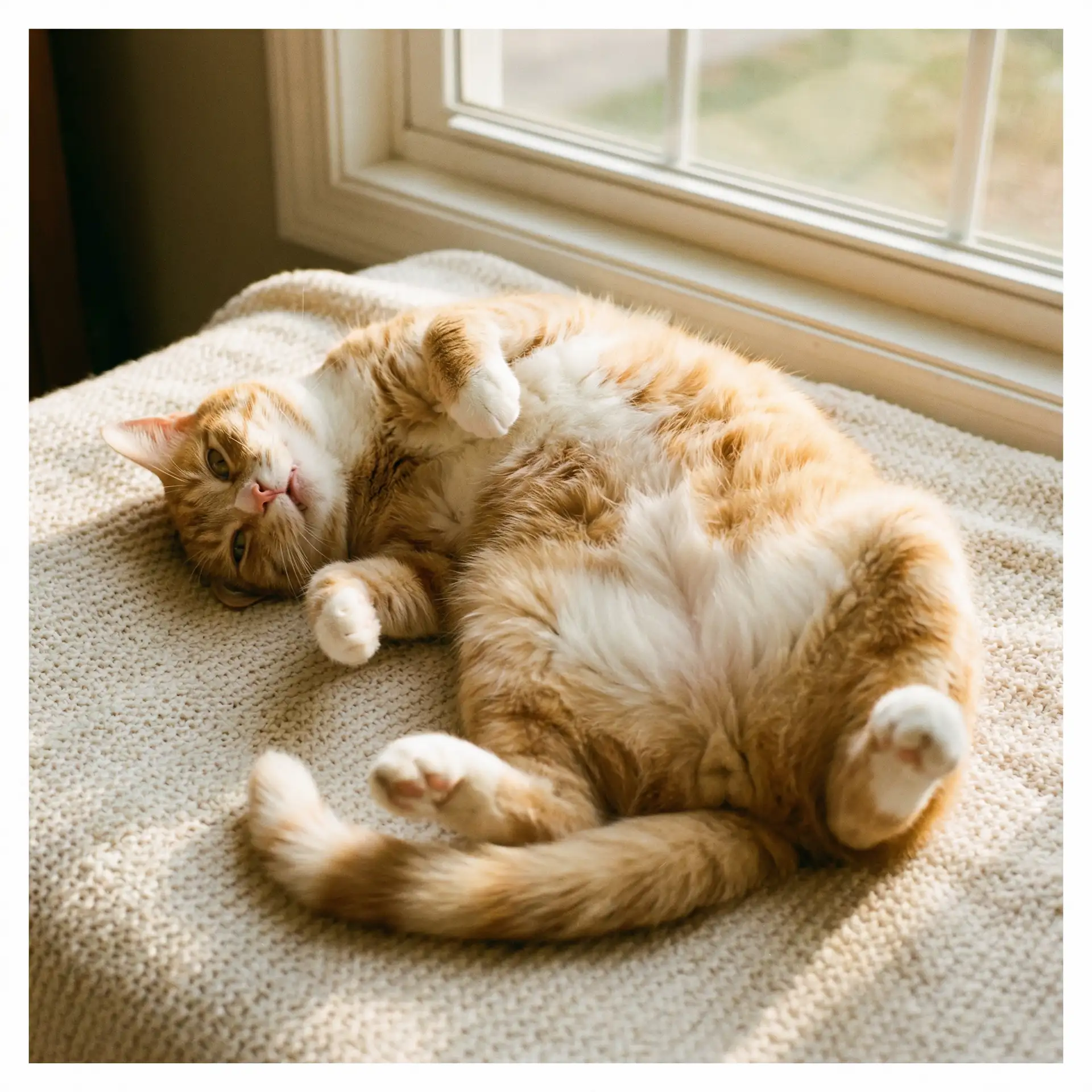 猫咪仰躺露出肚皮 - 欢迎光临17c